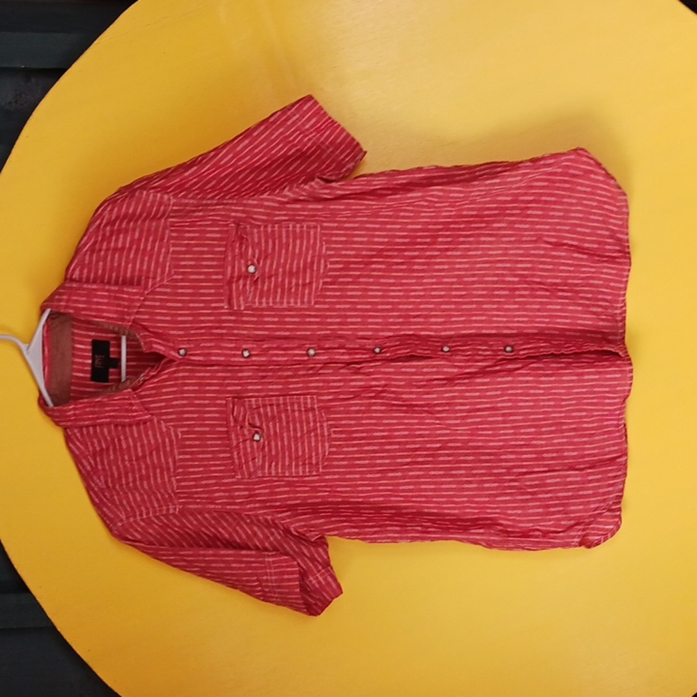 FRYE western snap button short sleeve shirt